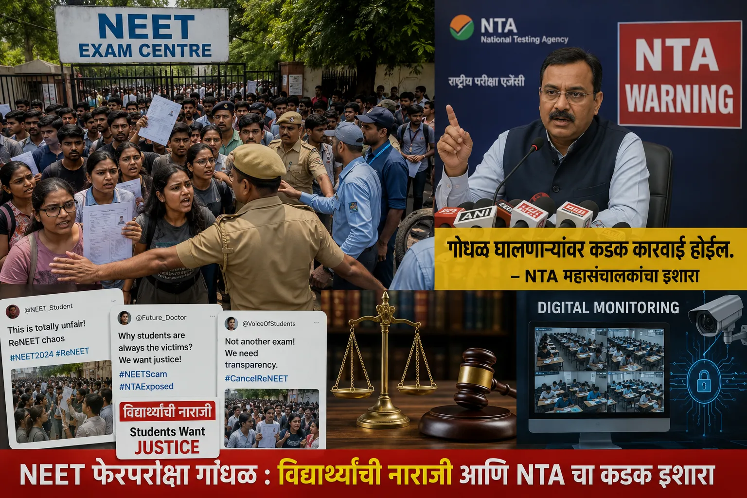 The Global Times | NEET परीक्षा गोंधळ : NTA महासंचालकांचा कडक इशारा