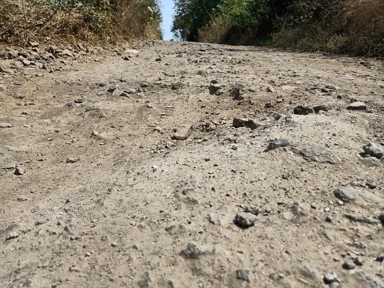 The Global Times | दुंदरे ते वाकडी रस्ता खड्ड्यात